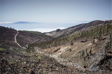 View from Mt Teide with  La Palma and La Gomera islands in background, Tenerife, Canary Islands, Spain Stock Photo - Premium Royalty-Free, Code: 649-08565717
