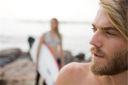 surfboard close up - Young couple prepare to go surfing Stock Photo - Premium Royalty-Free, Code: 649-08560293