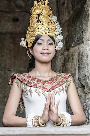 Female Apsara Dancer, Bayon Temple, Angkor Thom, Cambodia Stock Photo - Premium Royalty-Free, Code: 649-08632791