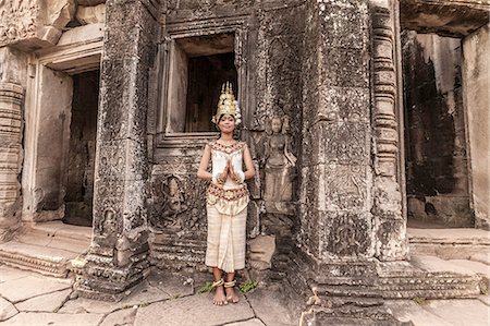 Female Apsara Dancer, Bayon Temple, Angkor Thom, Cambodia Stock Photo - Premium Royalty-Free, Code: 649-08632792