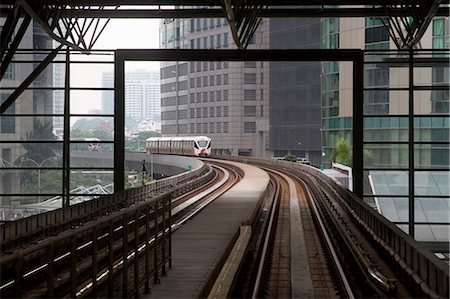 View of monorail and train from station, Kuala Lumpur, Malaysia Stock Photo - Premium Royalty-Free, Code: 649-08632962