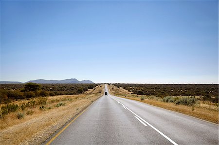 Landscape and straight highway, Namibia, Africa Stock Photo - Premium Royalty-Free, Code: 649-08859833