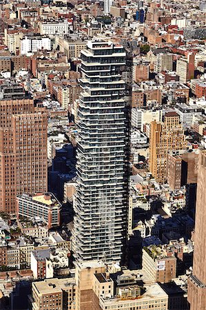 High angle view of skyscrapers from One World Trade Observatory, New York City, USA Stock Photo - Premium Royalty-Free, Code: 649-08900743