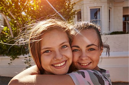 south africa street - Teenage girls having fun in residential street, Cape Town, South Africa Stock Photo - Premium Royalty-Free, Code: 649-08923556