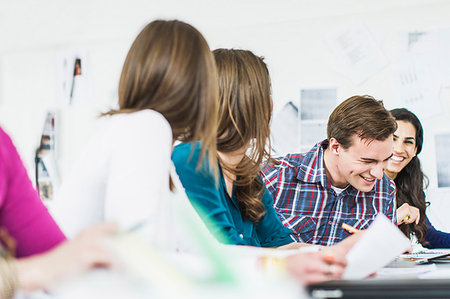 simsearch:649-06041393,k - Students talking in class Stock Photo - Premium Royalty-Free, Code: 649-09206153