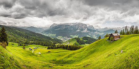Green valley, Heiligkreuz, Alta Badia South Tyrol, Italy Stock Photo - Premium Royalty-Free, Code: 649-09207300