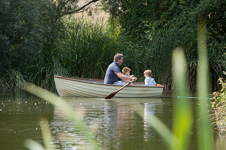 simsearch:649-07437107,k - Father and children on boat ride in lake Stock Photo - Premium Royalty-Free, Code: 649-09212830