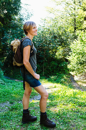simsearch:649-08086253,k - Woman exploring forest, Sonthofen, Bayern, Germany Stock Photo - Premium Royalty-Free, Code: 649-09246341