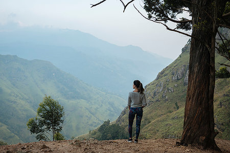 simsearch:649-08086253,k - Woman enjoying view on hilltop, Ella, Uva, Sri Lanka Stock Photo - Premium Royalty-Free, Code: 649-09249898