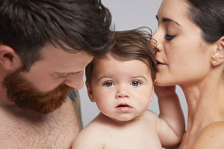 simsearch:700-01582158,k - Portrait of couple and baby girl Stock Photo - Premium Royalty-Free, Code: 649-09275957