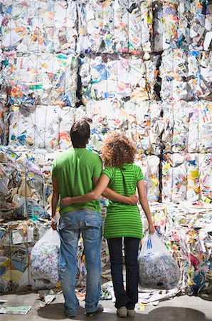 renewable resource - Man and woman at a recycling plant. Stock Photo - Premium Royalty-Free, Code: 649-01608519