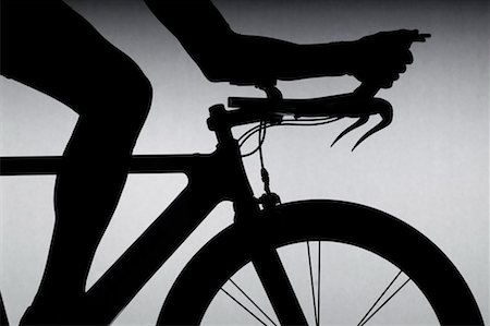 silhouette bike - Cyclist with time trial bicycle. Stock Photo - Premium Royalty-Free, Code: 649-01755283