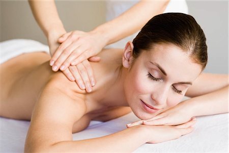 simsearch:649-06164622,k - Woman being massaged Stock Photo - Premium Royalty-Free, Code: 649-02731229