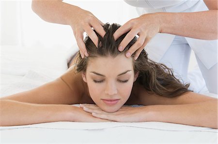simsearch:649-06164622,k - Female being given massage Stock Photo - Premium Royalty-Free, Code: 649-02732052