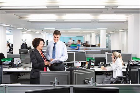 person in office cubicle - A busy modern office scene Stock Photo - Premium Royalty-Free, Code: 649-03077959