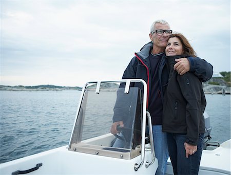 simsearch:649-05520995,k - Middle aged couple on motor boat Stock Photo - Premium Royalty-Free, Code: 649-03296508