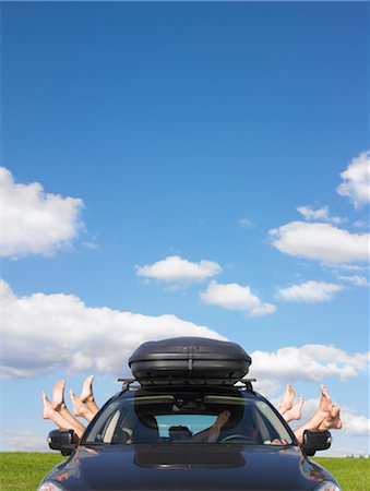 feet out of car windows Stock Photo - Premium Royalty-Free, Code: 649-03293762