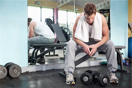 fitness man exhausting - Man in gym Stock Photo - Premium Royalty-Free, Code: 649-03418199