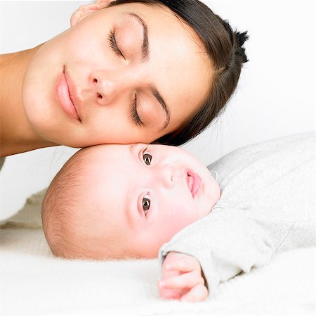 simsearch:632-08001820,k - Mother with her baby Stock Photo - Premium Royalty-Free, Code: 649-03666349