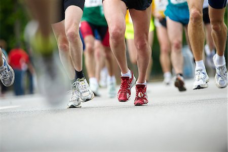 running a marathon - Close up of running feet Stock Photo - Premium Royalty-Free, Code: 649-03666455