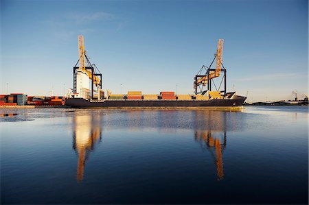 Containers on ship in container port Stock Photo - Premium Royalty-Free, Code: 649-03666506