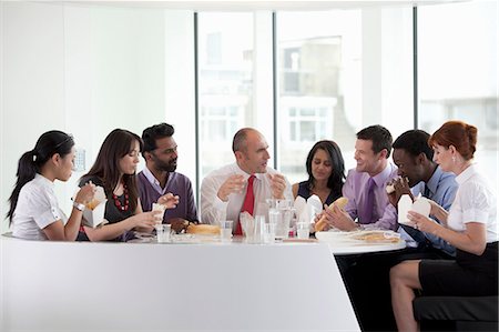 Informal business lunch meeting Stock Photo - Premium Royalty-Free, Code: 649-03769388