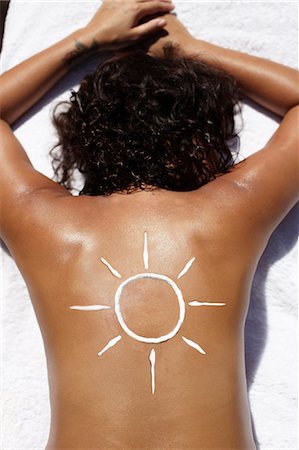 sun safety - Sunbathing Stock Photo - Premium Royalty-Free, Code: 649-03770250