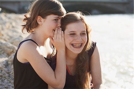 2 girls having fun together in a park Stock Photo - Premium Royalty-Free, Code: 649-03771630