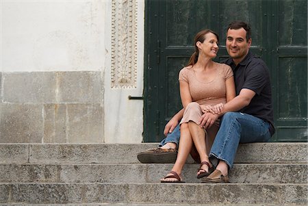 simsearch:640-06049939,k - Italy, Ravello, Couple sitting on stairs Stock Photo - Premium Royalty-Free, Code: 640-06050018