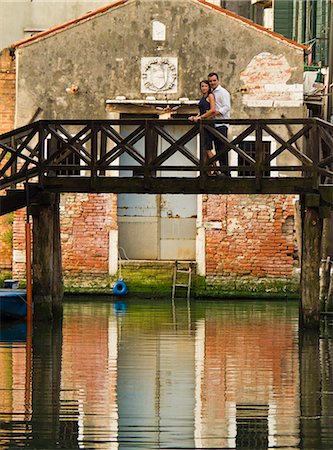 simsearch:640-06049939,k - Italy, Venice, Portrait of mature couple standing on small bridge Stock Photo - Premium Royalty-Free, Code: 640-06050169