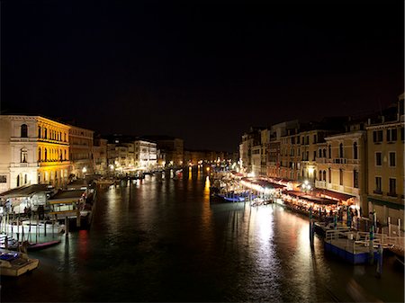 Italy, Venice, Grand Canal at night Stock Photo - Premium Royalty-Free, Code: 640-06050296