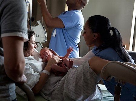 photography of new born baby in the hospital - USA, Utah, Payson, Childbirth in hospital Stock Photo - Premium Royalty-Free, Code: 640-06050780