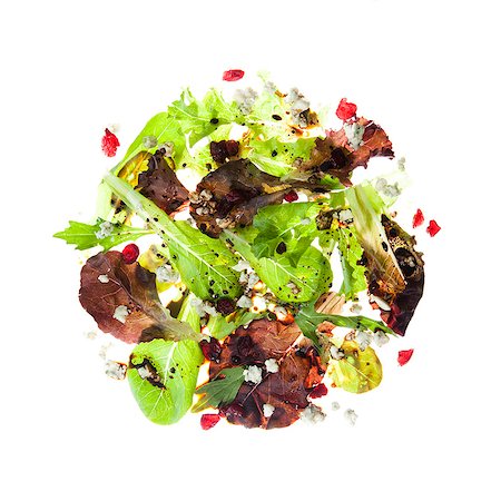 Salad on white background Stock Photo - Premium Royalty-Free, Code: 640-06963537