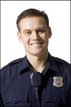 Portrait of a male police officer Foto de stock - Sin royalties Premium, Código: 640-08089075