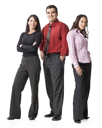 simsearch:640-01357365,k - Portrait of three business people standing Stock Photo - Premium Royalty-Free, Code: 640-01348794