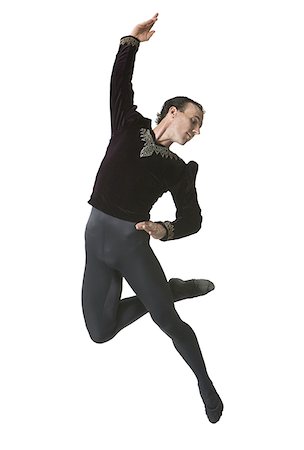 simsearch:640-01351921,k - Male ballet dancer performing ballet Foto de stock - Sin royalties Premium, Código: 640-01349468