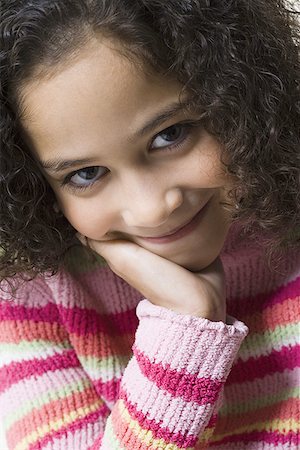 simsearch:640-01357979,k - Portrait of a girl smiling Stock Photo - Premium Royalty-Free, Code: 640-01349525