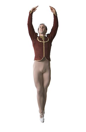 simsearch:640-01351921,k - Male ballet dancer performing ballet Foto de stock - Sin royalties Premium, Código: 640-01349728