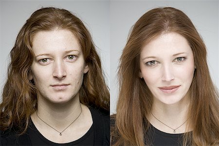 Before and after makeover photos Stock Photo - Premium Royalty-Free, Code: 640-01354093