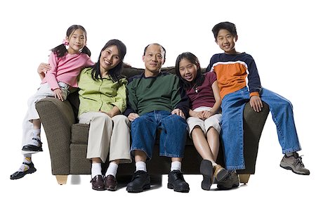 simsearch:640-01365707,k - Portrait of a family smiling Stock Photo - Premium Royalty-Free, Code: 640-01354617