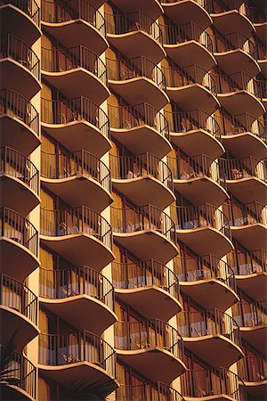 simsearch:614-06624688,k - Low angle view of balconies of a building Stock Photo - Premium Royalty-Free, Code: 640-01354802