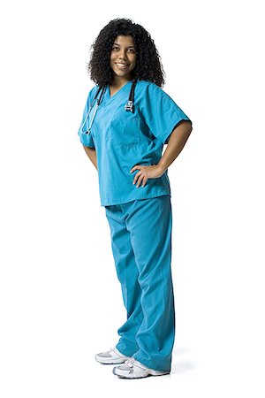 simsearch:640-01364042,k - Portrait of a female nurse standing with arms akimbo Stock Photo - Premium Royalty-Free, Code: 640-01355072