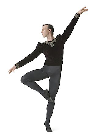 simsearch:640-01351921,k - Male ballet dancer performing ballet Foto de stock - Sin royalties Premium, Código: 640-01355963