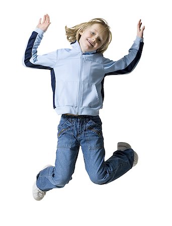 Portrait of a girl jumping Stock Photo - Premium Royalty-Free, Code: 640-01357060