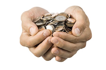 saving (keeping) - Close-up of hands full of coins Stock Photo - Premium Royalty-Free, Code: 640-01357630