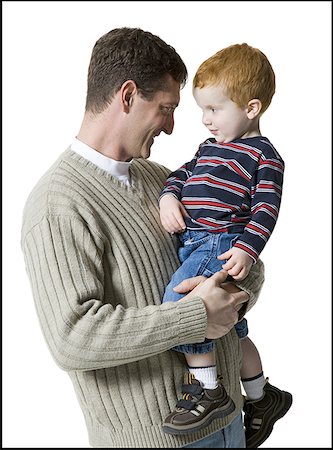 simsearch:640-01354837,k - Profile of a father looking at his son Stock Photo - Premium Royalty-Free, Code: 640-01357770