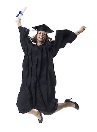 simsearch:640-03265333,k - Female student celebrating graduation Stock Photo - Premium Royalty-Free, Code: 640-01358449