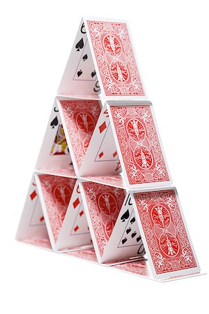 Close-up of a house of cards Stock Photo - Premium Royalty-Free, Code: 640-01359398