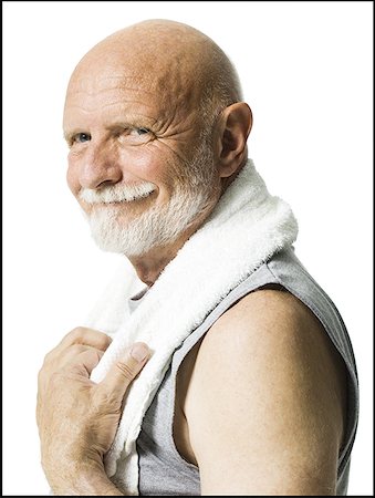 elder workout - Portrait of a senior man smiling Stock Photo - Premium Royalty-Free, Code: 640-01359785