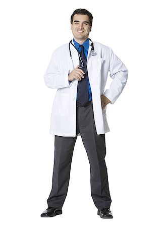 face front man - Portrait of a male doctor smiling Foto de stock - Sin royalties Premium, Código: 640-01351086